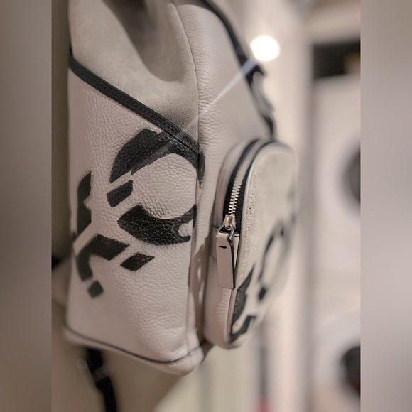 MICHAEL KORS  X ToAsTeD COLL NWT AUTH PEARL LEATHER & SUEDE COOPER MENS BACKPACK - Picture 5 of 11